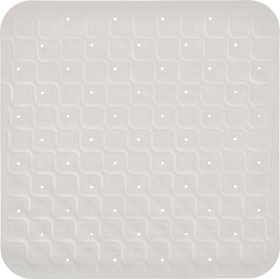 Antislip badmat beige 53 x 53 cm rubber - douchemat anti slip - antislipmat - badmat - Wasbaar en antibacterieel