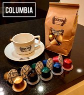 100 CUPS GODINCOFFEE COLUMBIA SUPREMO SCR 17 +, Handcrafted Medium Roast 100% ARABICA  Nespresso compatible capsules  specialty koffiecups verpakt in  5 x 20 cups single origin  /