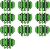 10 Sets (30 stuks) Ruthless flights Multipack - Groen - darts flights