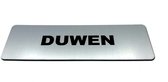 Deurbordje met tekst Duwen - Deur Tekstbordje - Deur - Zelfklevend - Bordje - RVS Look - 150 mm x 50 mm x 1,6 mm - 5 jaar Garantie