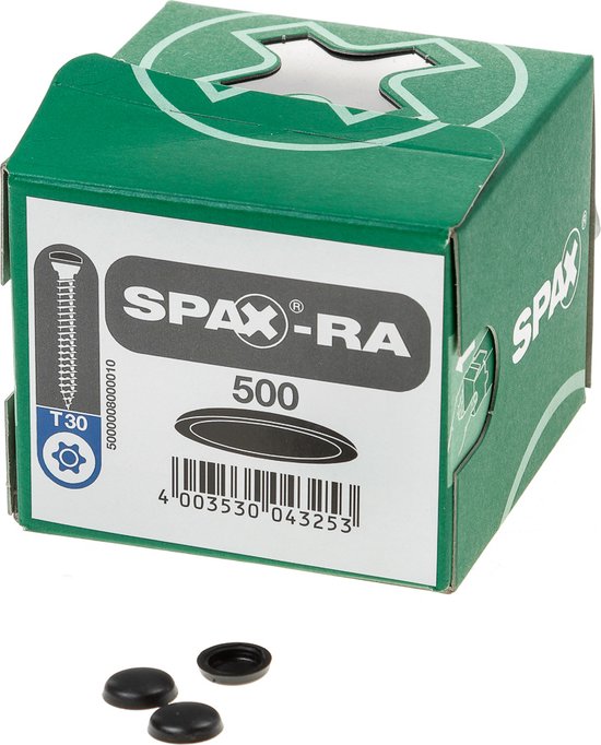 Spax afdekkap zwart geschikt voor Spax-RA platverzonken kop