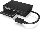 Icy Box USB-C naar SD kaartlezer (TF kaartlezer) - 3 in 1 Cardreader - SD/TF kaartlezer - Extra USB 3.0 port- voor o.a. iPad, Samsung, Surface, MacBook en overige USB-C Devices - Zwart