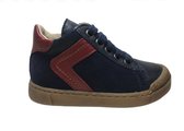 Naturino veter/rits bumper hoge lederen sneakers Heist navy bordo mt 27