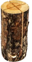 HOLTAZ®  - Vuurkorf - Massief houten blok - Brandhout - BBQ op reis - 25x25x40cm x1