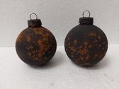 MoreLife |10 luxe industriële roestlook kerstballen | Kerstversiering
