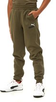 Puma Essentials+ 2 Col Logo Fleece Joggingbroek Groen Kinderen - Maat 152