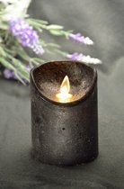Candles by Milanne, 2.0 Vlamloze ledkaars uit echte kaarsen wax ZWART, hoogte 10 cm - BEKIJK VIDEO