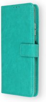 Motorola Edge 20 Hoesje Turquoise - Portemonnee Book Case - Kaarthouder & Magneetlipje