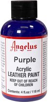 Angelus Leather Acrylic Paint - textielverf voor leren stoffen - acrylbasis - Purple - 118ml