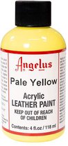 Angelus Leather Acrylic Paint - textielverf voor leren stoffen - acrylbasis - Pale Yellow - 118ml