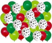 Honden ballon mix 40-delig rood licht en donker groen wit zwart - ballon - hond - honden feest - verjaardag - honden ballon
