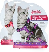 Pawise Kitten Harness riem Pink/Purple