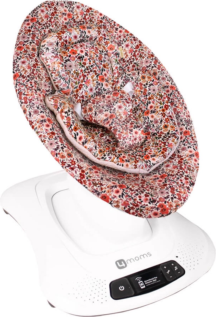 Ukje Wipstoelhoes geschikt voor 4Moms Mamaroo 4 Wipstoel - Hoes met Waterdichte Voering ter Bescherming van je Stoel - Perfecte Pasvorm - Makkelijk Wasbaar - Zacht Katoen - Roze Bloemen – foto 8
