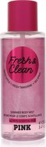 Victoria's Secret Pink Fresh And Clean Shimmer Body Mist 248 Ml For Women