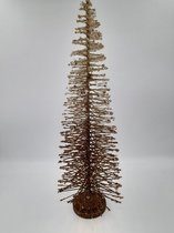 Colmore - Decoratieve kerstboom met glitter - Brons - Bruin - 25x25x67cm