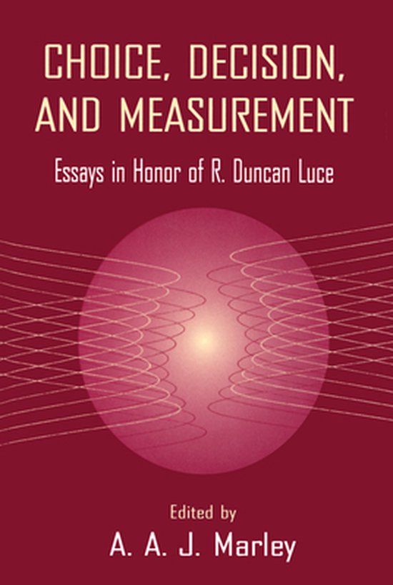 Choice, Decision, and Measurement - cover