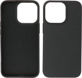 iPhone 13 Pro Hoesje - 2.0mm Dikke Fashion Telefoonhoesje Backcover - Siliconen Hoesje - Zwart