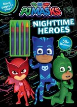 Coloring & Activity with Crayons- Pj Masks: Nighttime Heroes