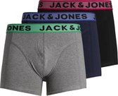 JACK&JONES JACIAN SOLID TRUNKS 3 PACK Heren Onderbroek -  Maat XL