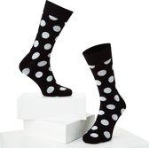 McGregor Sokken Heren | Maat 41-46 | Big Dot Sok Zwart | Zwart Grappige sokken/Funny socks