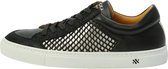 KUNOKA Gabrielle Fishnet black and gold - Sneakers Dames - maat 39 - Zwart Zilver Wit