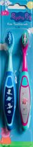 Peppa Pig tandenborstels - Tandenborstel kind - 2 stuks - 2 tot 7 jaar - Roze / Blauw