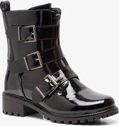 Blue Box dames lak biker boots - Zwart - Maat 40