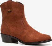 Blue Box dames cowboy western enkellaarsjes - Cognac - Maat 38