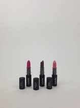 NYX - Matte lipstick - zalm / roze / Aubergine  - 3 stuks - 3 kleuren / Dames / 2,5 g - Makeup - Make up - Matrouge a levres