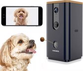 Dogness | Voerautomaat voor Hond & Kat | Treat Dispenser | 1080p Full HD Camera met Nachtvisie | WiFi & App | Zwart