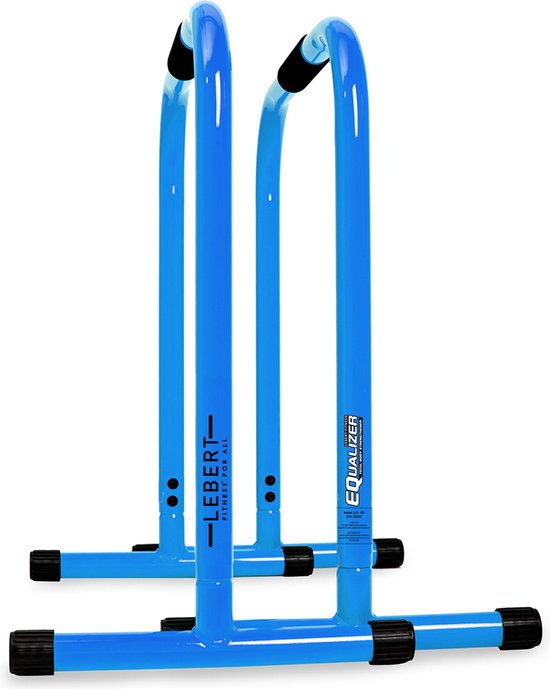 Lebert Equalizer Dip Bars Blauw - Dip Station - Pull Up Bar - Push Up Bars - Calisthenics - Krachttraining voor het gehele lichaam