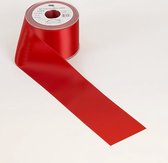 Satijn Lint Rood 70mm Per meter of per rol. Hoge staffold korting 26 kleuren