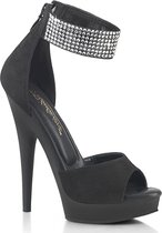 Fabulicious Sandaal met enkelband, Paaldans schoenen -41 Shoes- SULTRY-625 US 11 Zwart