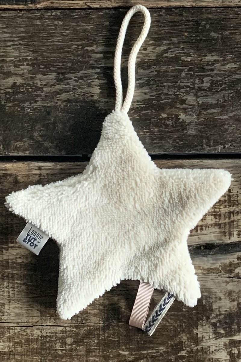 Goedkoopste Lonnie - Knuffeldoekje - Speendoekje - Ster - Crème Wit