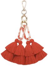 Sleutelhanger Pompon Rood