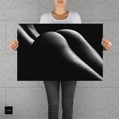 ALUXEM® Erotiek Naakt Poster op Aluminium - Erotische Kunst Muurdecoratie & Wanddecoratie - 90x60 cm