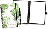 Bambook Tropical uitwisbaar notitieboek - Softcover - A5 - Blanco pagina's - Duurzaam, herbruikbaar whiteboard schrift - Met 1 gratis stift