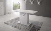 Meubella - Eetkamertafel Trend - Wit - 140 cm - Uitschuifbaar