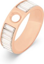 Melano Vivid - Ring - Rosegoudkleurig - maat 56 - Verena cz