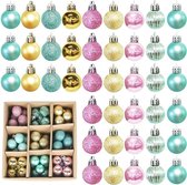 Kerstdecoratie | Kerstversiering | Kerstboomversiering | Kerstballen | 99 stuks | 30 Mm in Diameter | 9 Kleuren