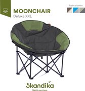 Skandika XXL Moonchair – Campingstoel – Klapstoel – Vouwstoel - Kampeerstoel - Grote, comfortabele, campingstoel opvouwbaar, ronde campingstoel, maanstoel, gepolsterd, draaggreep e