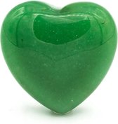 Knuffelsteen Hart - Groene Aventurijn - in een leuk cadeau zakje - edelsteen