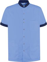 Haen / Ballyclare Heren Zorgjas Milo met tricot mouwinzet Petrol Blue / Donkerblauw - Maat S