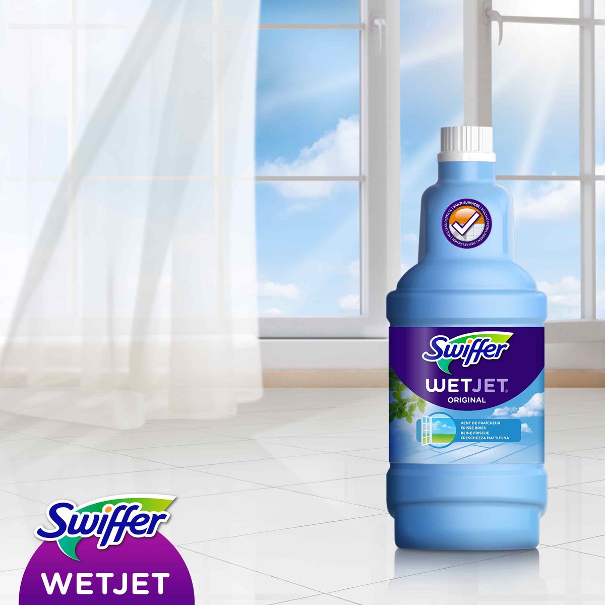 Swiffer WetJet Balai Lave Sol avec Spray, Kit de Démarrage avec 1