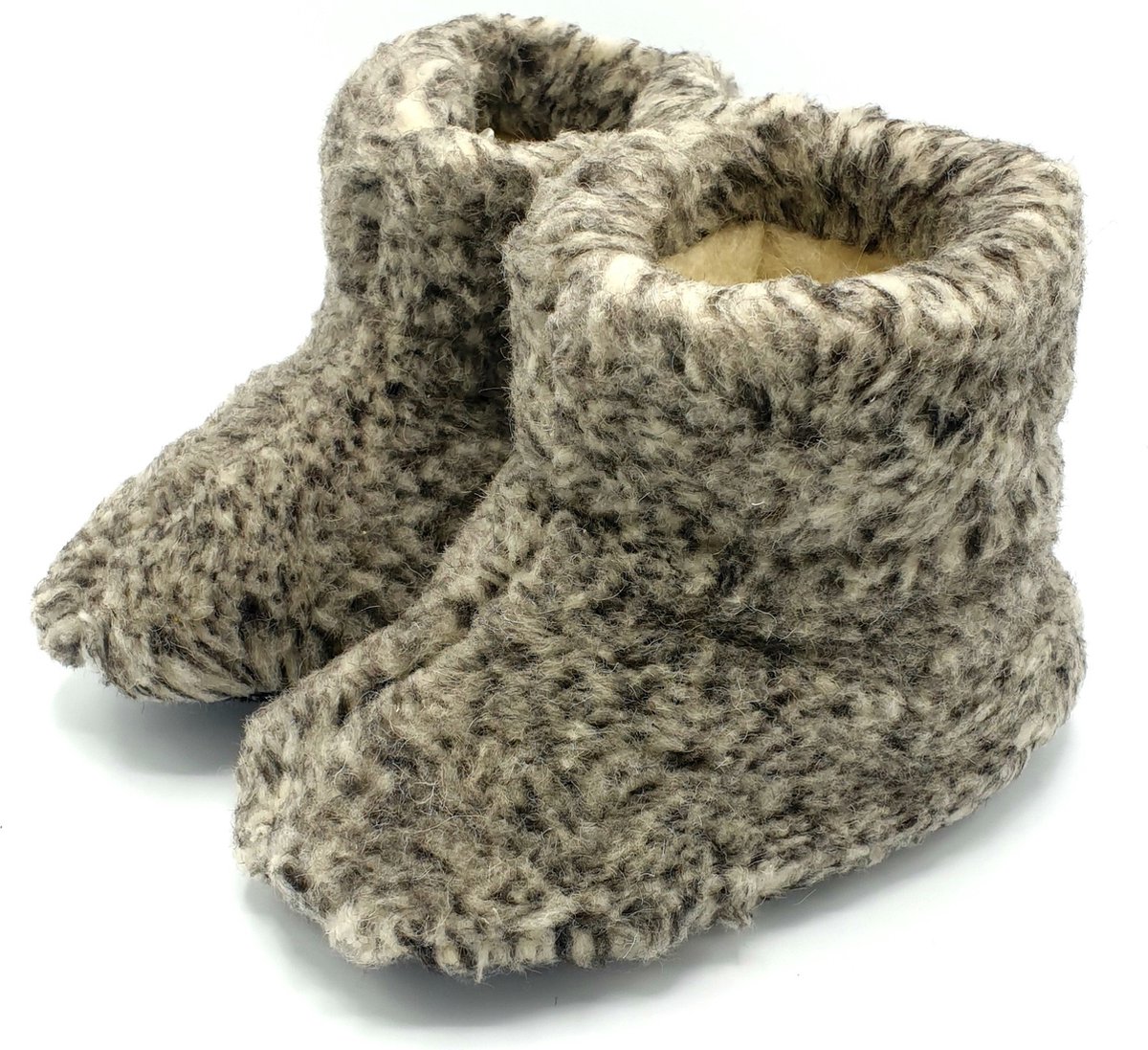 ARIESZZZ Wollen Sloffen Dames - Grijs - Unisex - AntiSlip - Maat 38