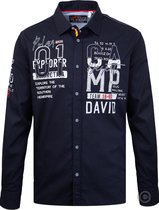 Camp David ® Overhemd lange mouw "Polar Ocean" donkerblauw