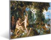 Invroheat infrarood verwarmingspaneel serie Hollandse Meesters, 'Adam en Eva' van Rubens & Brueghel - 800Watt - 91.5x61cm - Een Invroheat paneel is duurzaam, zeer energie efficiënt