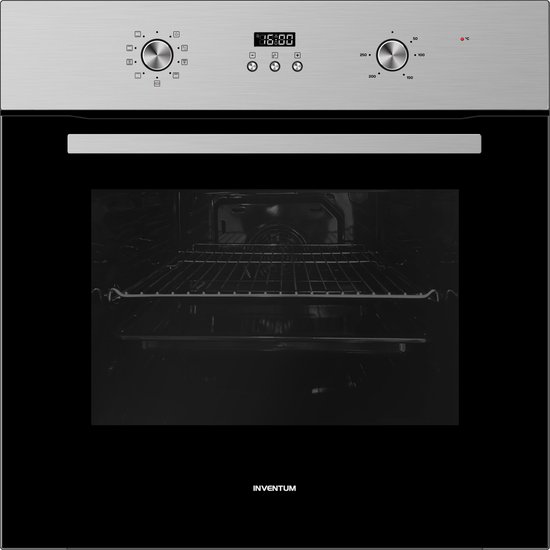 2. Inventum IOH6070RK Hetelucht inbouw oven rvs | zwart