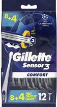 GILLETTE Sensor3 8 + 4 wegwerpscheermes