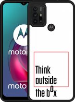 Motorola Moto G10 Hardcase hoesje Think outside the Box - Designed by Cazy
